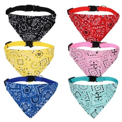 Lot de 6 colliers mignons pour chien avec nœud papillon amovible collier régl... - Photo 1/4