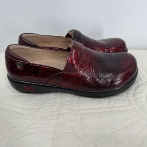 Zapatos Alegria Keli para mujer talla 11 EU 42 rojo charol zuecos cómodos sin cordones - Imagen 1 de 10