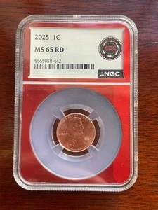 2025 NGC Graded MS65RD RED Philadelphia Mint Lincoln Wheat Cent  - Picture 1 of 4