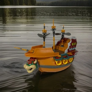 Super Mario Deluxe Bowser's Luftschiff Spielset Jakks Pacific Toys, Zustand "wie besehen" - Bild 1 von 10