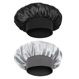  Lurrose 2pcs Wide Brim Elastic Sleeping Hair Loss Chemotherapy Hats for Women - Picture 1 of 10