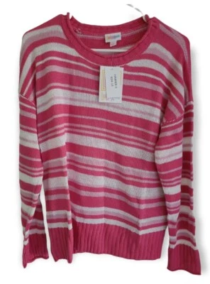 Suéter Lularoe Rayas Pequeño Harper Tejido Rayas Cuello Cadera Puño Costilla Detalle ¡NUEVO! Foto 1 de 4