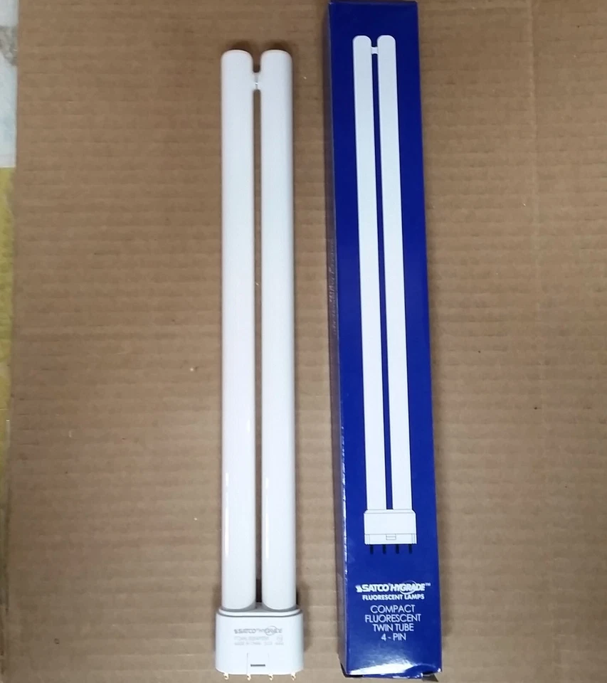 S8661 SATCO FT24HL/835/4P/ENV 24W 3500K 4-Pin 2G11 Twin Tube Long CFL Bulb - Image 1 of 4
