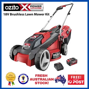 Cordless Lawn Mower Ozito PXC 18V Brushless Motor Grass Trimmer Battery Charger - Picture 1 of 8