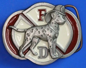 Hebilla de cinturón vintage del Departamento de Bomberos de EE. UU., dálmata, para cinturón de 11/2 pulgadas [30980] - Imagen 1 de 2