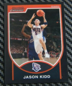 2007-08 BOWMAN CHROME JASON KIDD BLACK REFRACTOR #D 3/199