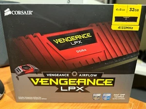 CORSAIR Vengeance LPX 32GB (4x8GB) 288-Pin DDR4 4133Mhz Desktop Ram. New - Picture 1 of 1