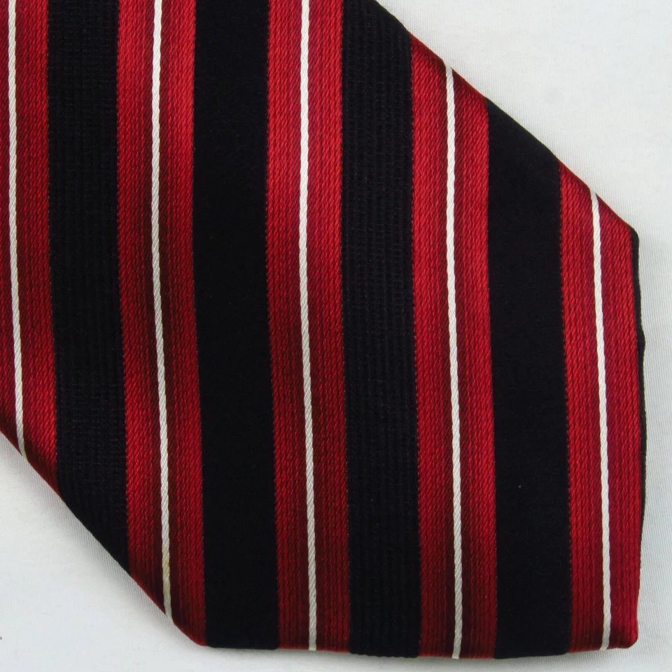 Corbata de cuello Sean John negra roja blanca a rayas diagonales para hombre 58x3,5 Modern Power Foto 1 de 4