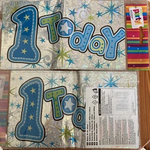2 x First birthday banners ‘1 Today’ blue. 262cm long each. Bnip - Picture 1 of 1