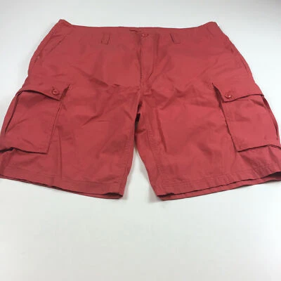 Nautica Mens Red Cotton Flat Front Regular Fit Outdoor Cargo Shorts Size 38W - Image 1 of 4