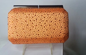 NEW CLUTH ORANGE COLOR STONES PURSE BAG. - Picture 1 of 8