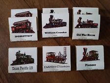 Set of 6 with doubles 1981 Ohio Match Company Train Matchbooks