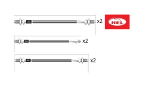 KIT COMPLETO HEL Líneas de freno trenzadas de alto rendimiento Mangueras para tambor trasero TVR Serie S V6 - Imagen 1 de 1