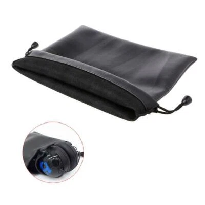 Black Color PU Leather Headphone Protective Case protections Headphone Pouch - Image 1 of 4