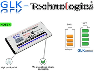 BATERÍA GLK para Samsung Galaxy Note 4 TOP SM-N910F EB-BN910BBE Batería NUEVA / PRO - Imagen 1 de 7