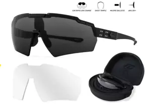 Gatorz MILSPEC Ballistic Z87.1 Blastshield Bundle (Shooting Glasses) BLACK - Picture 1 of 4