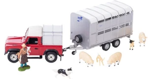 BRITAINS - LAND ROVER with animal trailer and character - 1/32 - BRI43138A1 - Picture 1 of 1