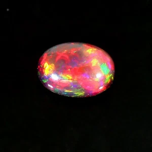 Natural Black Opal -Welo Fire Opal -Handmade Opal- Loose Opal- Size 11x9x5 mm - Picture 1 of 6