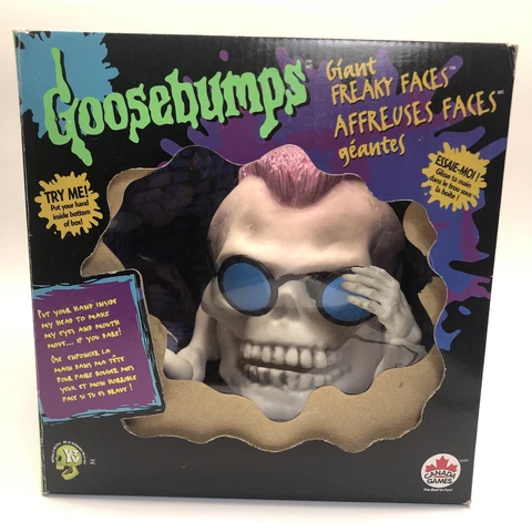 Vintage 1996 Goosebumps Giant Freaky Faces Curly Rubber Hand Puppet Halloween Cover