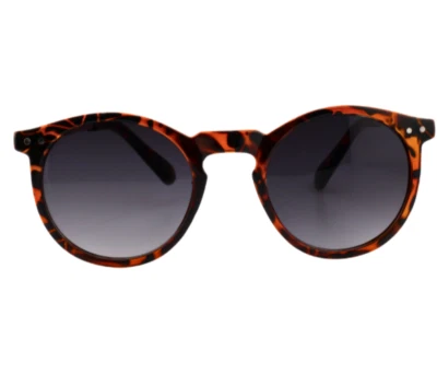 GAFAS DE SOL-Pequeñas Redondas Retro Marco Carey Lente Lavanda Gradiente Brazo Dorado Foto 1 de 4