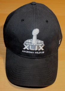 NFL Super Bowl XLIL Arizona 02-01-15 Snapback Hat Cap One Size Black '47 Brand - Bild 1 von 8