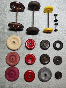 Assorted Antique  Vintage  Old Toy Car & Truck Wheels, Tires and Axles