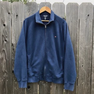 vintage polo jeans ralph lauren sweatshirt fleece zip sweater cardigan flag - Picture 1 of 7