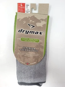 Calcetines Drymax Unisex Lite Senderismo Crew (Talla Grande) Mujeres 10-12 Hombres 8.5-10.5 Gris - Imagen 1 de 4