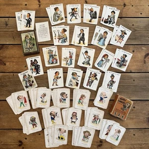 Tarjetas de juego de colección Old Maid Spears Happy Families Jacques c.1930’s como se encontró - Imagen 1 de 15