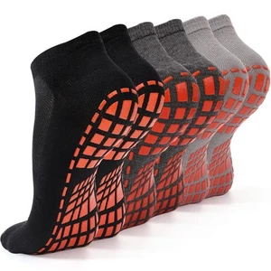 6 Pairs Non Slip Grippy Sock Yoga Pilates Hospital Socks Sticky Grippers for ... - Picture 1 of 7