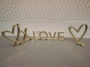 Victoria's Secret 3 Pcs Set Of Metal Heart / Love - Picture 1 of 17