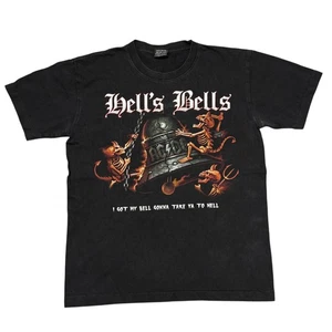 Acdc Shirt Black Medium Tour Concert Rock Band Tee Single Stitch Guns N Roses - Picture 1 of 20