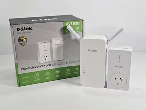 D-Link DHP-W611AV PowerLine AV2 1000 Wi-Fi AC1200 Kit | Extend Wi-Fi Range - Picture 1 of 13