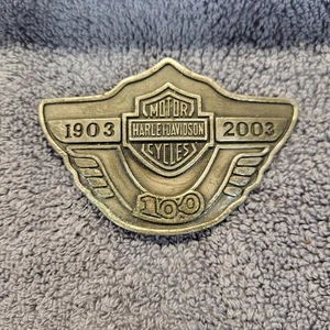 Harley-Davidson Wings 100th Anniversary Belt Buckle 1903-2003 - Vintage - Picture 1 of 2