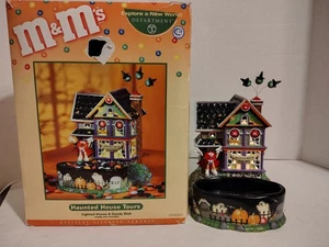 Dept. 56 Halloween M&M's Haunted House Tours Lighted House and Candy Dish - 2004 - Picture 1 of 13
