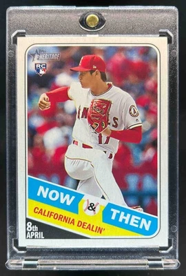 2018 Topps Heritage Shohei Ohtani Now & Then RC Rookie #NT-11 Angels - Image 1 of 2