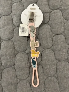Mud Pie Noah's Ark Silicone Clip-On Pacifier Strap - NEW! - Picture 1 of 2