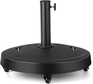 Costway 24KG Outdoor Umbrella Base W/Wheels, Handles, 52CM round Table Market... - Picture 1 of 12