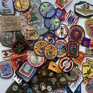 Vintage Patch Embroidered MIXED Adult Sports Funny Jacket - BSA - Pin Lot - Picture 1 of 22