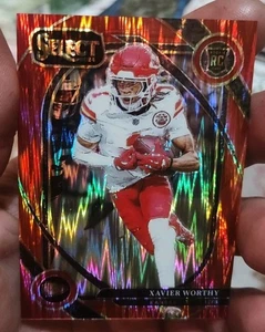 2024 Panini Select /249  Club Level Xavier Worthy Black & Red Shock Prizm (RC) - Picture 1 of 5
