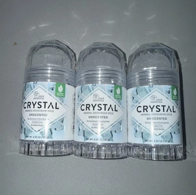 (3) Crystal Mineral Deodorant Stick Unscented 4.25oz - Image 1 of 4