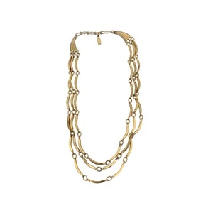 Collana multifilo vintage in metallo dorato Yves Saint Laurent - Imagen 1 de 5