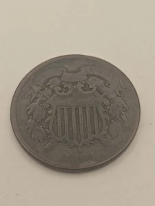 1864 2 Cent Piece US 2 Cent - Picture 1 of 6