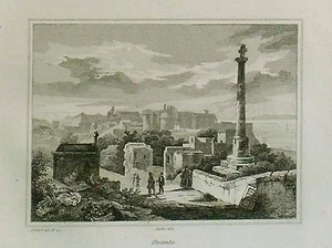 1835:LECCE=Panoramablick.OTRANTO = SALENTO.APULIEN.AUDOT.Stahl.ETNA. - Bild 1 von 1