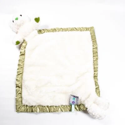 My Banky Blanket Birthstone Bear August Peridot Ivory Lovey Teddy Green Satin - Image 1 of 4