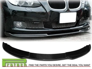 06-09 BMW E92 E93 Standard Bumper Only Carbon Fiber Front Spoiler Lip HM CF - Picture 1 of 3