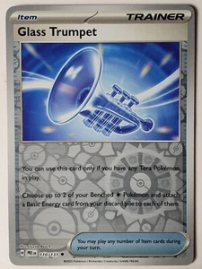 REVERSE HOLO Trompeta de Vidrio 110/131 NM/M - Tarjeta Pokémon Evoluciones Prismáticas - Imagen 1 de 2