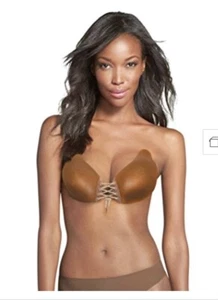 Oolala Nude Selbstklebender Ultra-Lite Unsichtbarer Rückenfreier Push-up Silikon BH, M - Bild 1 von 4