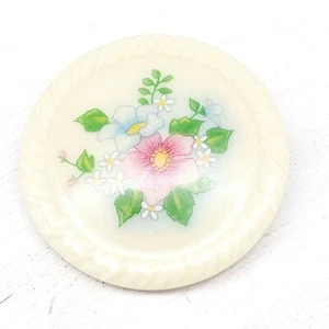 Vintage Avon Spring Bouquet Ceramic Brooch Signed Feminine Spring Flowers EUC - Picture 1 of 5