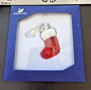 Swarovski Santa's Stocking Christmas Ornament Crystal 0944872 - NIB - Picture 1 of 9